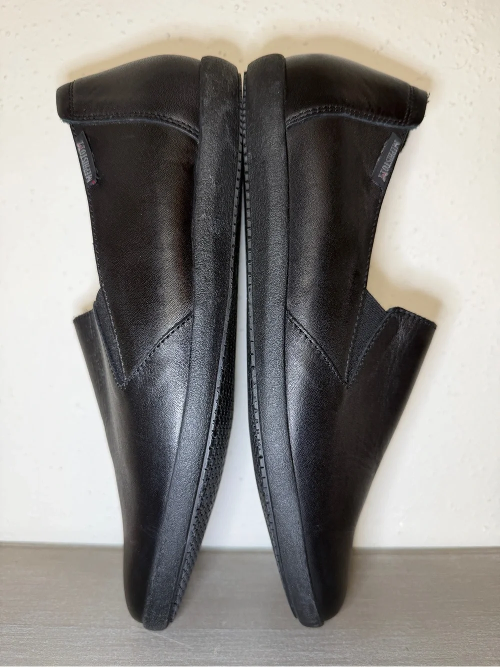 Mephisto Shoes Womens 7.5 Air Jet Slip On Flats Leather Classic Comfort Office